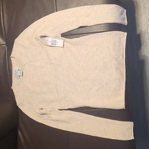 Oatmeal/cream colored 100% cashmere sweater